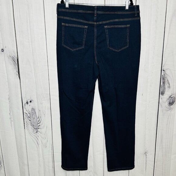 Style & Co Sz 18 Straight Leg Jeans High-Rise Stretch Dark Wash (38 x 31) NWOT - Picture 7 of 11